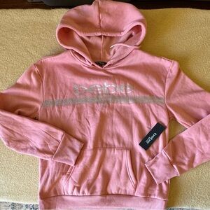 Bebe Sport Pink Sweatshirt with Silver Accents